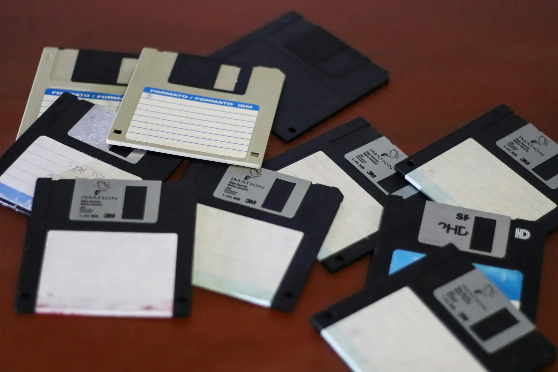 Illustration of a stack of floppy disks